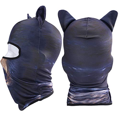 Image of Cat Balaclava,Dog Balaclava,Halloween Hat,Cute Full Face Hood Mask Animal Ski Mask for Hiking Riding Sports Outdoor