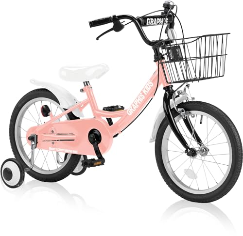 GRAPHIS(グラフィス) 補助輪付き子供用自転車 GR-16 16インチ /ライトピンク