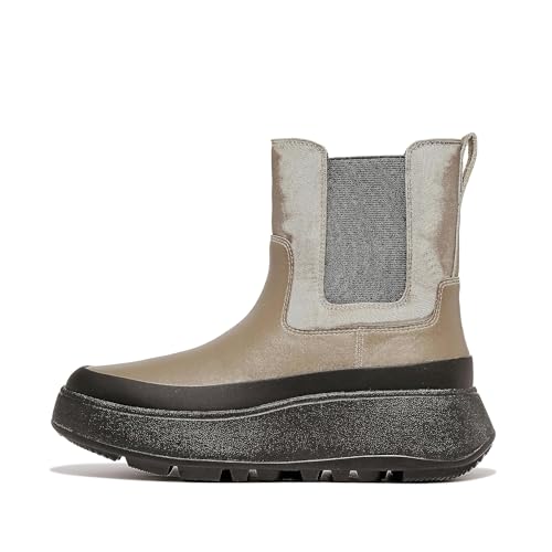 FitFlop F-Mode Water-Resistant Flatform Chelsea Boots for Women - Leather Upper - Microwobbleboard EVA Midsole3