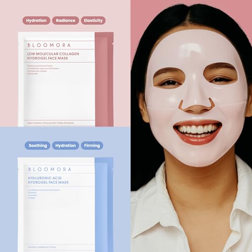 Overnight Collagen Face Mask - Hyaluronic Acid Solution, Hydrogel & Low Molecular Deep Collagen Mask Overnight, For Hydration, Firming, Elasticity & Pore Minimizing, 34g*4ea - Image 7