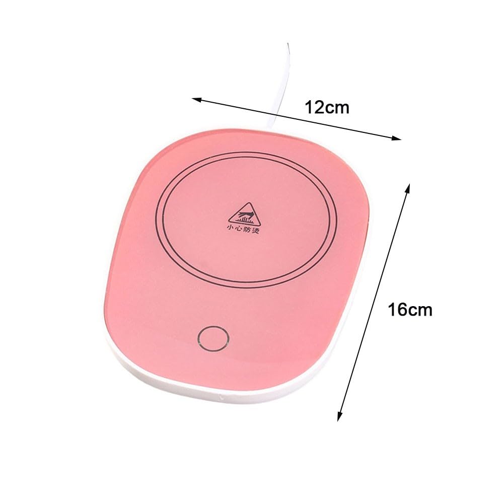 Besttoolifes Riscaldatore USB scalda-tazze con sensore di gravità termostatico a 55 °C, per tazza da caffè e tè, sottobicchiere bianco (verde)