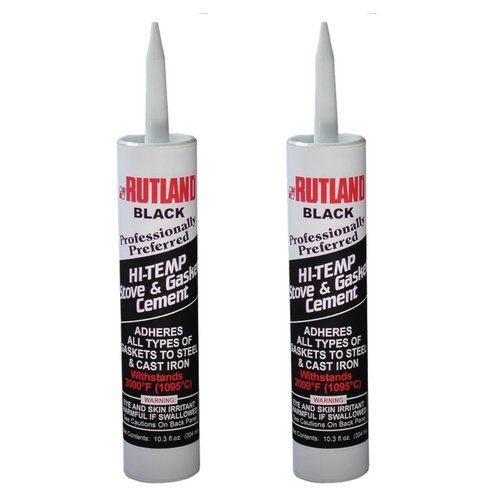 Rutland Stove Gasket Cement Black 10.3 Oz Cartridge (2 Pack)