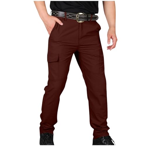 Men's Tactical Pants, Water Resistant Ripstop Cargo Pants, Lightweight Work Hiking Outdoor Sweatpants with 6 Pockets4