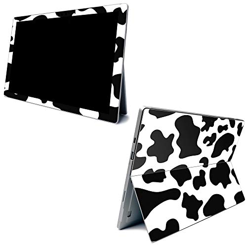 Image of MightySkins Carbon Fiber Skin for Microsoft Surface Pro 7 - Cow Print | Textured Carbon Fiber Finish | Easy to Apply, Remove, and Change Styles | Made in The USA (CF-MISURPR7-Cow Print)