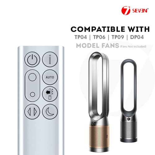Image of 7SEVEN Compatible with Dyson Fan Remote Model TP04 TP06 TP09 DP04 Pure Cool Purifier Fan Non Magnetic Housing Required CR2032 Battery - Match Remotes Keys Exactly with Existing Original Remote
