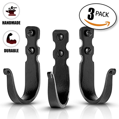 Decorativehooksforwallwallhooksforhangingcoatshatsbagsrustictowelhooksforbathroomsorkitchenwroughtironfarmhousehookspackof3black33x2x08inches Urban Country Home Decor Decorative hooks for wall wall hooks for hanging coats hats bags rustic towel hooks for bathrooms or kitchen wrought iron farmhouse hooks pack of 3 black 33 x 2 x 08 inches urban country home decor