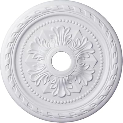 Ekena Millwork CM23PM 23 5/8-Inch OD x 3 5/8-Inch ID x 1 5/8-Inch P Palmetto Ceiling Medallion