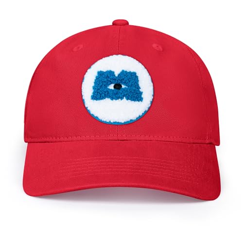 Disney Adult Baseball Cap, Monster Inc. Adjustable Dad Hat, Red