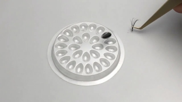200 Stück Wimpernkleber-Halter Rosa, Blumenform – Einweg, Für Wimpernverlängerung & Make-up