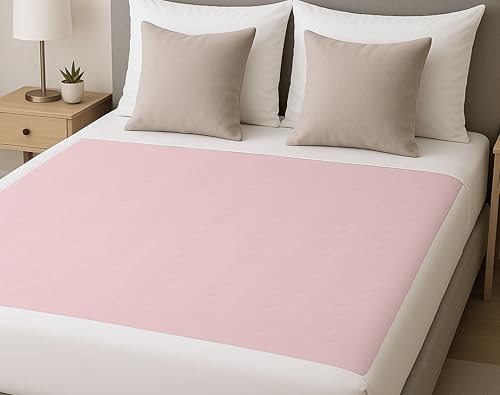 2 x Easy Care Solutions Washable Bed Pad with Tucks | For Double Bed | 85 x 115cm | Waterproof & Reusable Incontinence Underpad for Adults, Children & Pets | Soft, Durable, and Absorbent Bed Pad