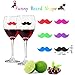 WZT 30 Pieces Silicone Drink Markers Wine Glass Markers Wine Charms Glass identifier for Bar Party Family Drink Charms Multi，Dinner Parties