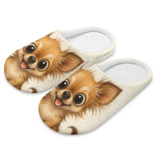 Women's Cute Dog Slippers Soft Warm Memory Foam Full Toe Slip-on Slippers Indoor House Shoes2