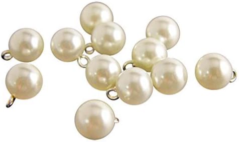 Nakpunar Pearl Bridal Buttons (3/8 Full Round, Ivory)