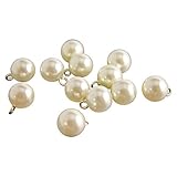 Nakpunar Pearl Bridal Buttons (1/2' Full Round, Ivory)