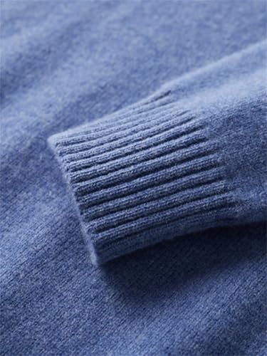 Men Sweater Mock Neck Long Sleeve Pullover Merino Wool Knitwear Tops3