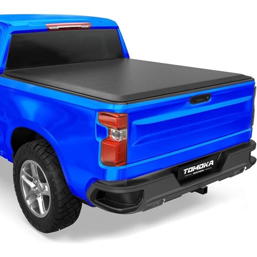 TOMOKA Soft Roll Up Truck Bed Tonneau Cover Compatible with 6.9 FT for 2020-2025 Chevy Silverado/GMC Sierra 2500 3500 HD 6.9 FT Bed (82") Fleetside