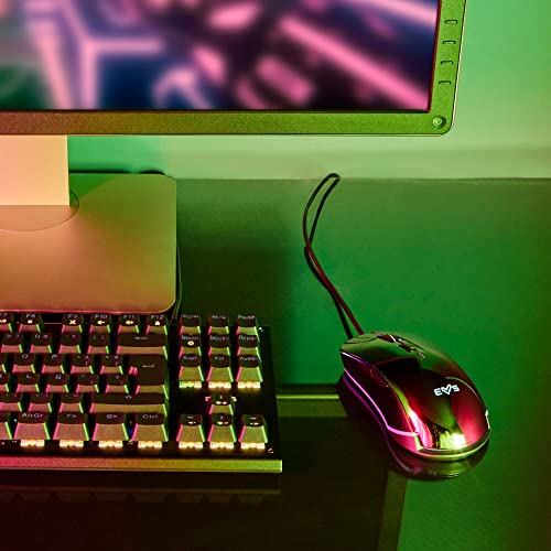 Gaming Mouse ESG M3 Neon (Mirror Effect, USB braided cable, RGB LED light, 7200 DPI) - Mouse gaming - Immagine 2