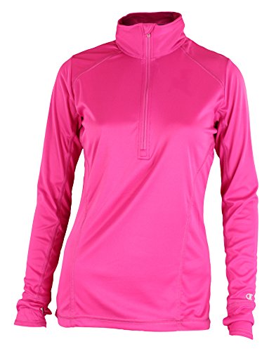 Champion Womens Powertrain Vapor 1/4 Zip Pullover Top (Small, Knockout Pink)
