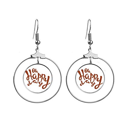 Boucles d'oreilles créoles Oh Happy Day en acier pour exprimer votre joie de vivre