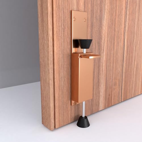 Boniry Heavy-Duty Adjustable Door Stopper with Foot Pedal | Durable, Easy to Use | Anti-Slip Rubber Base for Secure Door Holding | Ideal for Home, Office (2, Rose Gold) Deal