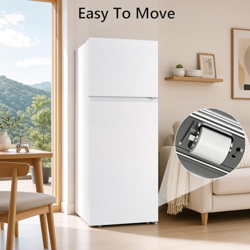 Image of Electactic 17.6 Cu. Ft. Top Freezer Refrigerator, 2 Door Fridge with Freezer, Full Size Refrigerator with Digital Temp Control, Garage Ready, Removable Shelves for Kitchen Commercial, White