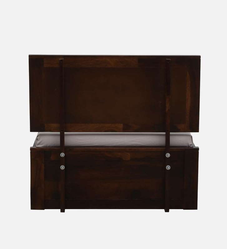 Image of Solid Sheesham Wood Woodora Single Bed with Box Storage | Wooden Single Bed Cot Palang Furniture for Bedroom Living Room Home and Hotel (Provincial Teak Finish)