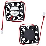 2Pcs 40mm Fan 5V,3D Printer Micro 5 Volt Fans 4010, Mini Brushless Cooling Fan 40mm x 10mm 2PIN, 5000 RPM,for DIY Cooling Ventilation (5V, 0.15A)