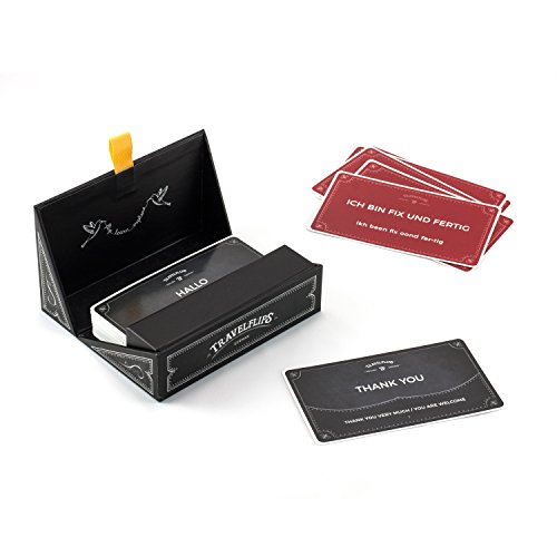 Travelflips German Flash Cards - Learn German Vocabulary Words and Phrases - Basic German for Beginners - Gifts for Travelers, Kids and Adults