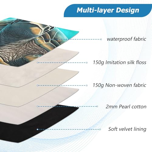 Funda para portátil 13-14 pulgadas tortuga marina impermeable miniatura 4