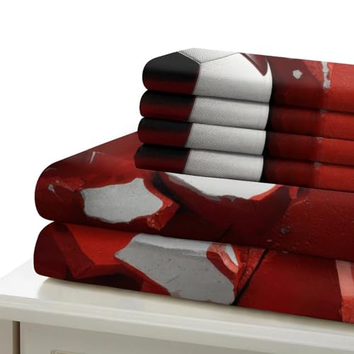 Housse de couette football imprimé 3D parure de lit Super King