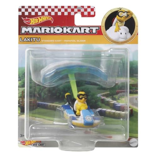 Hot Wheels Mario Kart Lakitu with Standard Kart and Parafoil Glider by Hot Wheels - Used condition - US$40.84