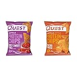 Quest Nutrition Tortilla Chip Spicy Sweet Chili, 1.1 Ounce (Pack of 12) & Tortilla Style Protein Chips, Low Carb, Nacho Cheese 1.1 Ounce (Pack of 12)