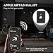 GAOCHALE AirTag Minimalist Wallet Genuine Leather RFID Technology Credit Card Holder for Men for Apple AirTag (Black)(No Airtag Included)