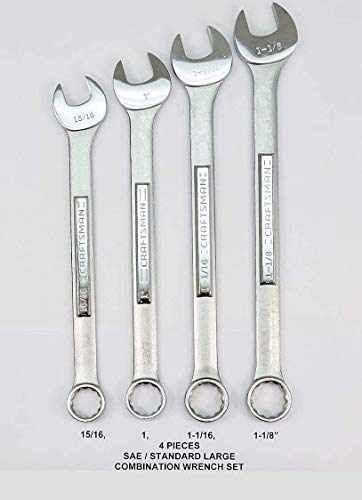 New Craftsman 4 Pc Piece Large Standard Sae Combination Wrench Set