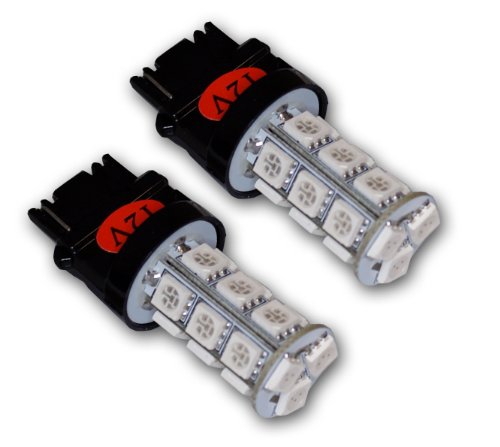 Tuningpros LEDRS-3156-WR18 Rear Signal LED Light Bulbs 3156, 18 SMD LED Red 2-pc Set