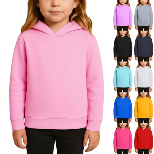 Kapuzenpullover Mädchen Junge Pullover Einfarbig Kinder...