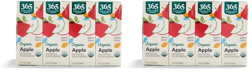 365 by Whole Foods Market, Featuring Wild Kratts, Organic 100% Juice from Concentrate, Apple (8-6.75 Fl Oz Boxes), 54 Fl Oz (Pack of 2)