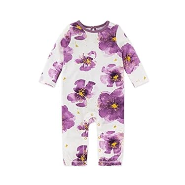 AMAZON - Burt’s Bees Baby baby girls Romper Jumpsuit, 100% Organic Cotton One-piece Coverall and Toddler Layette Set, Exploded Bouquet, 18 Months US