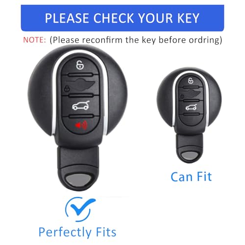 Flensent Key Fob Cover with Keychain for Mini Cooper F54 F55 F56 F57 F60