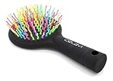 Celavi Rainbow Detangler Professional Salon Hair Brushes (Round Head w Mirror)