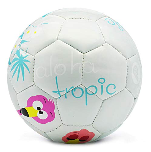 PP PICADOR Toddler Soft Soccer Ball Cute Cartoon Kids Ball with Pump Toy Gift for Kids, Children, Boys, Girls, Kindergarten (Grey Flamingo, Size 3) - Thumbnail 2