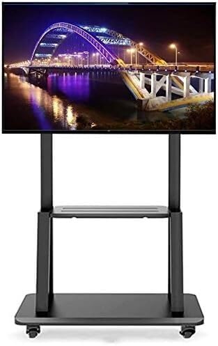 Soporte móvil para TV con ruedas y estante miniatura 1