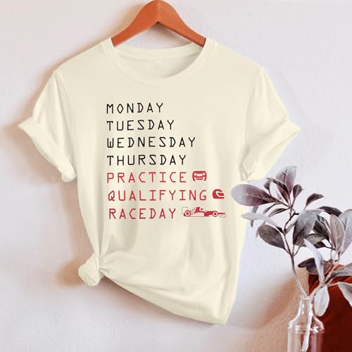 Racing Cars Shirt for Women Race Week Shirts Short Sleeve Tee for Car Lover4