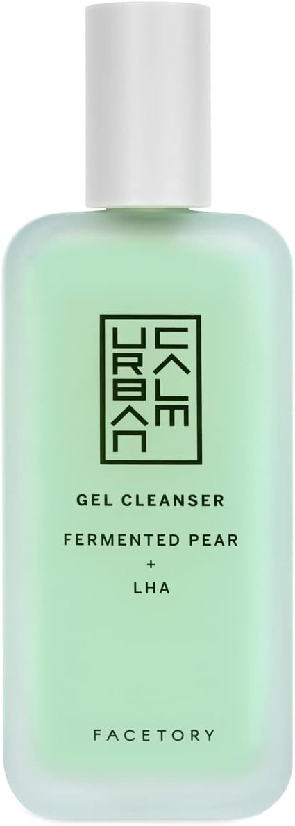 FACETORY Urban Calm Hydrating Face Wash for Women, Gentle Gel Facial Cleanser with Fermented Pear & LHA, Sensitive Skin Face Wash & Daily Makeup Remover for Oily, Dry & Combination Skin - 4 Fl Oz