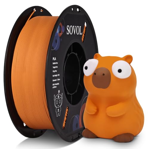 Image of Sovol 3D Printer Matte PLA Filament 1.75mm 1KG (2.2lbs), Pumpkin Orange