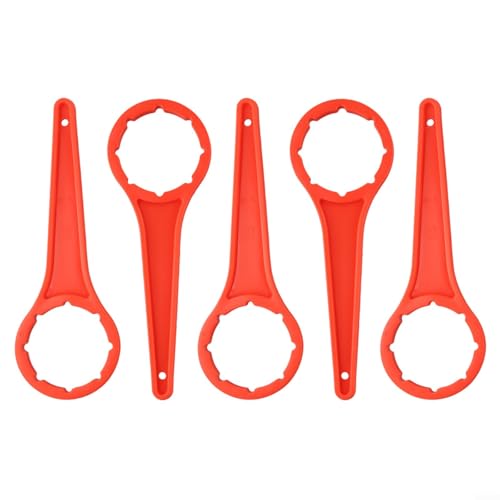 BlesConi 5 herramientas de llave de tapa de tambor diseñadas para cubos de plástico de 20 L y 30 L para un funcionamiento eficiente (rojo)