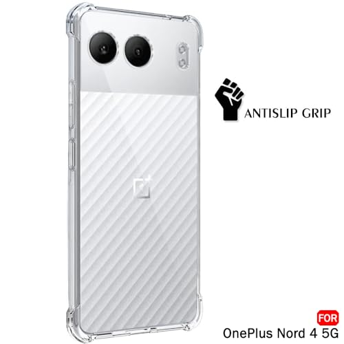 Image of TheGiftKart Crystal Clear Back Cover Case for OnePlus Nord 4 5G | Raised Bumps for Camera & Screen Protection | Ultra Clear Soft Silicone Back Cover Case for OnePlus Nord 4 5G (TPU, Transparent)