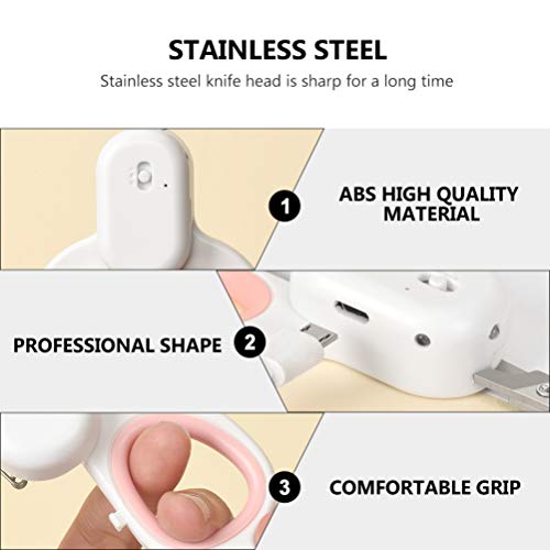 Cortador de unhas Balacoo para gatos com luz de LED Detector de urina para animais de estimação, fer