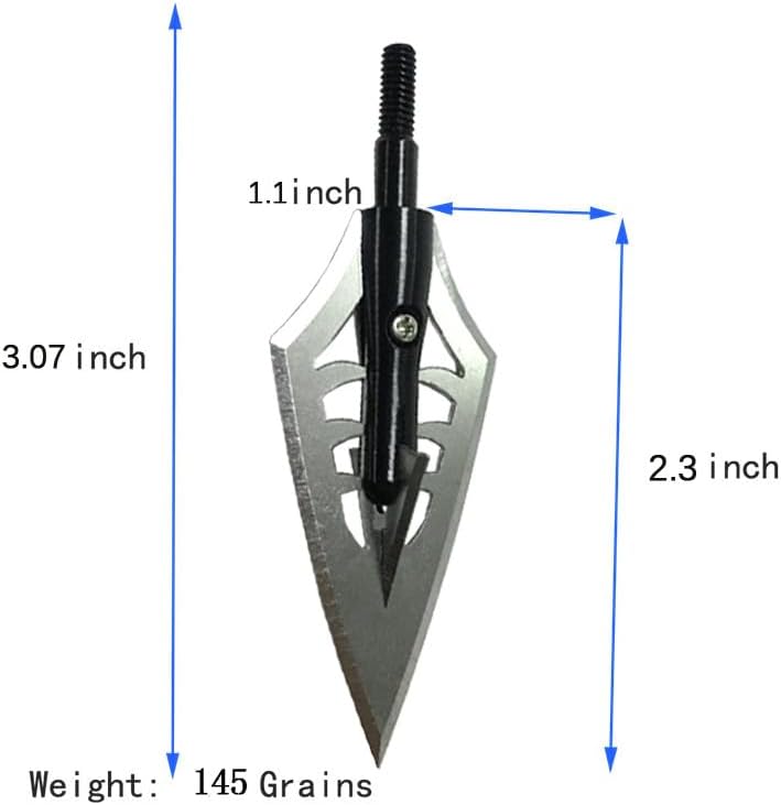 10pcs Archery Hunting Shooting Stainless Steel Arrowhead Broadhead Target Point Tips Bow Arrow Accessory