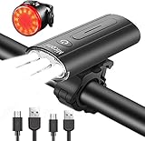 ☀️【Super Luminoso & Multiple Modes】 La luce anteriore con 3 LEDT6 a luce biancail, kit di luci per bicicletta offre una guida notturna sicura; La luce anteriore ha 6 modalità di illuminazione:High - Mid - Low ( Long press 2 seconds to turn off)-Fast Flash -SOS- Slight- Off (Double-click), Fanale posteriore ha 5 modalità:Highlight - Cycle Flashing - SOS Flashing - Meteor Flashing -Slow Flashing - Off